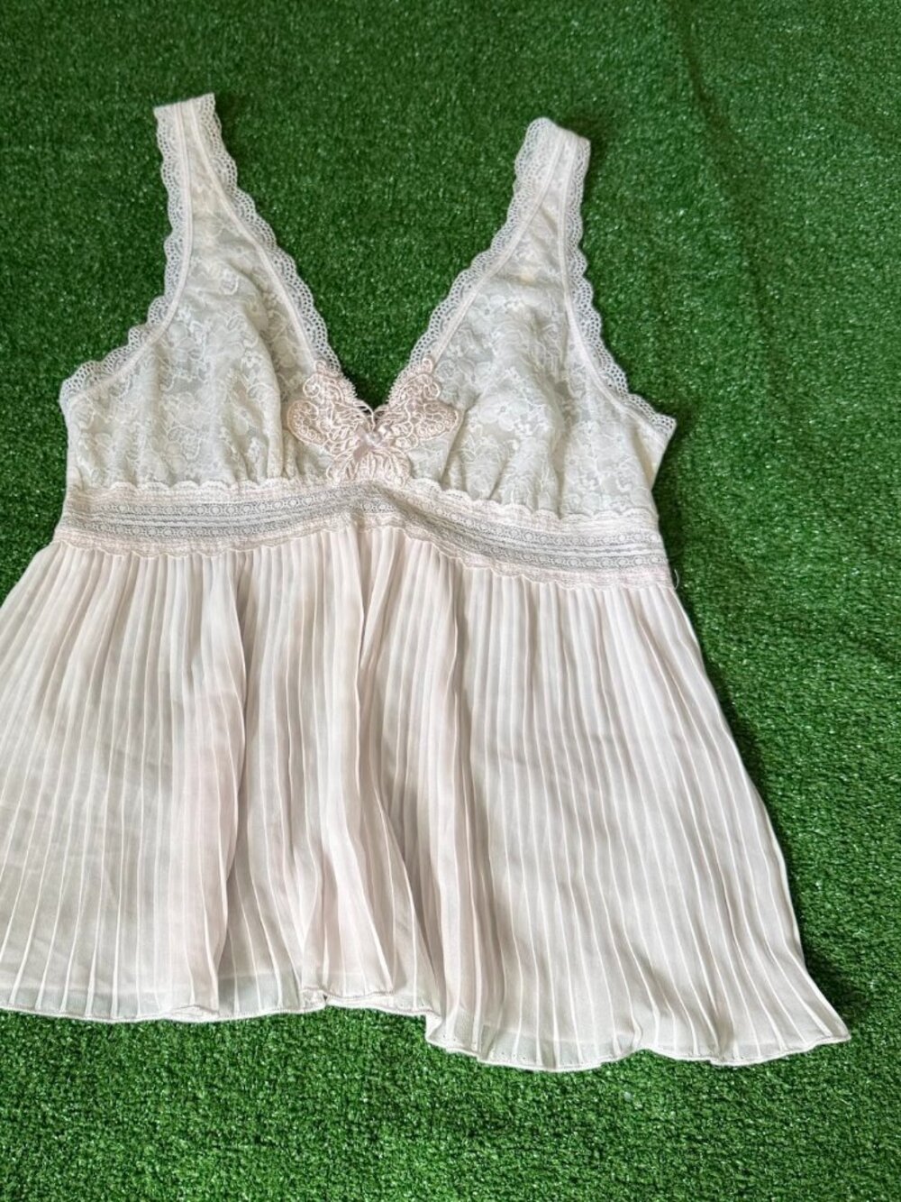 In Bloom By Jonquil Pink Babydoll Lace Cami Lingerie Top Romantic Coquette L